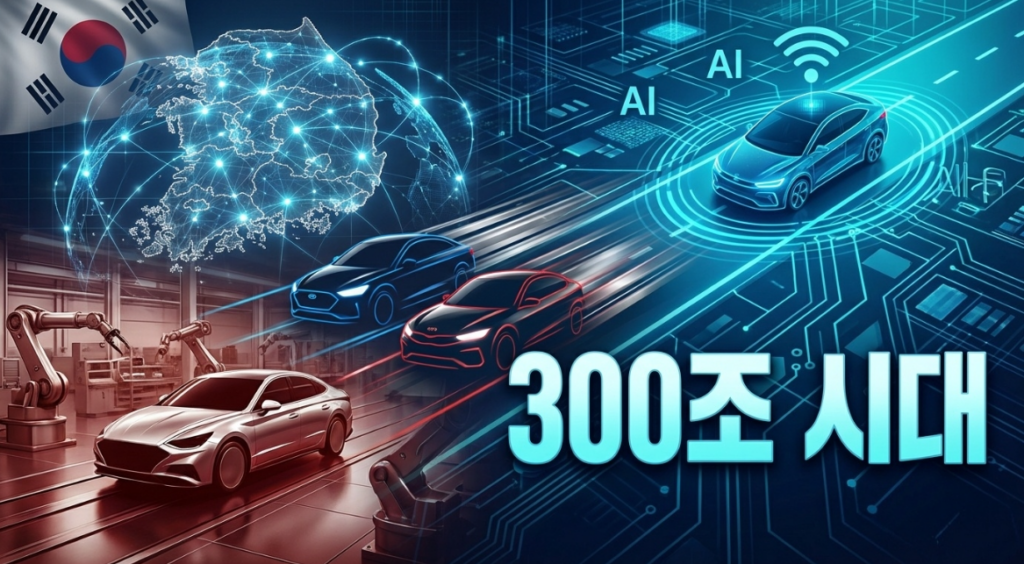 한국 자동차 산업이 역사적 분기점을 맞았다. 현대자동차와 기아가 2025년 연간 합산 매출 300조원을 처음으로 돌파하며 새로운 이정표를 세웠다.