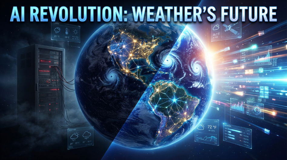 2026년 현재, 날씨 예측은 역사적 전환기를 맞았다. 70년간 지속된 슈퍼컴퓨터-물리방정식 체제는 끝나가고 있다. AI는 단순히 보조 도구가 아니라, 예보 시스템의 핵심 엔진으로 자리 잡았다. 