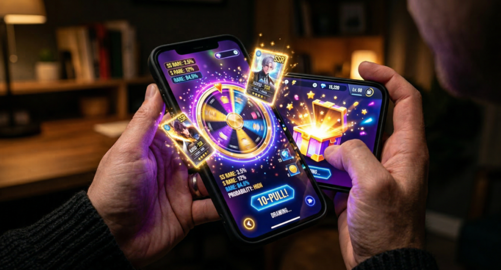 "한 번만 더." 이 말은 게임 속 뽑기 버튼 앞에서 수천만 명이 되뇌는 자기 위로이자 자기 기만이다. 한 번에 원하는 아이템이 나올 리 없다는 것을 알면서도 손은 이미 결제 버튼 위에 올려져 있다. 게임 속 룰렛 아이템, 이른바 '가챠'는 이 심리를 정교하게 설계한 시스템이다.