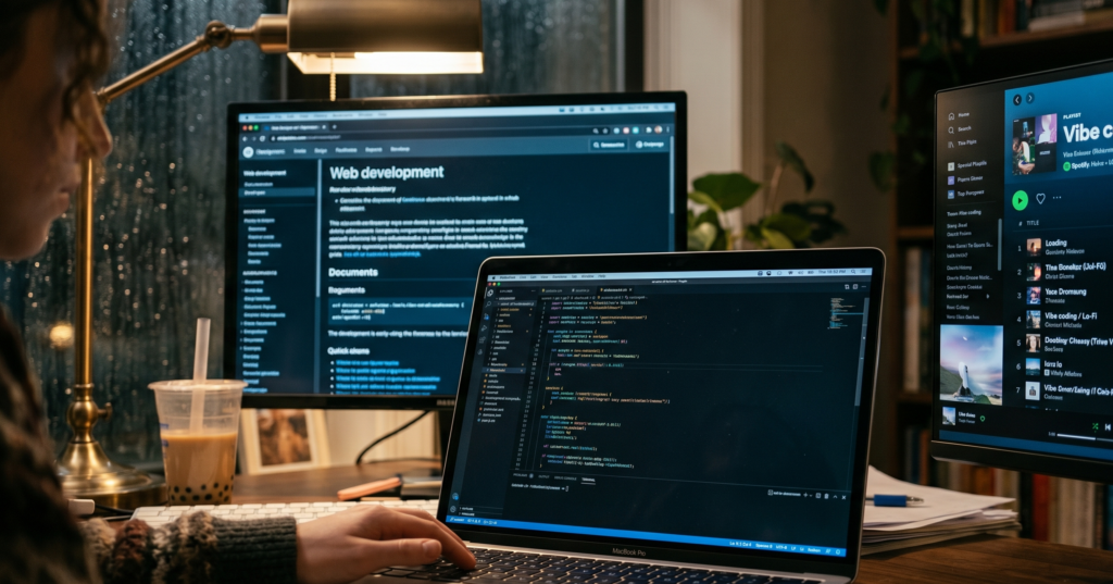 바이브코딩하는 개발자 AI 생성