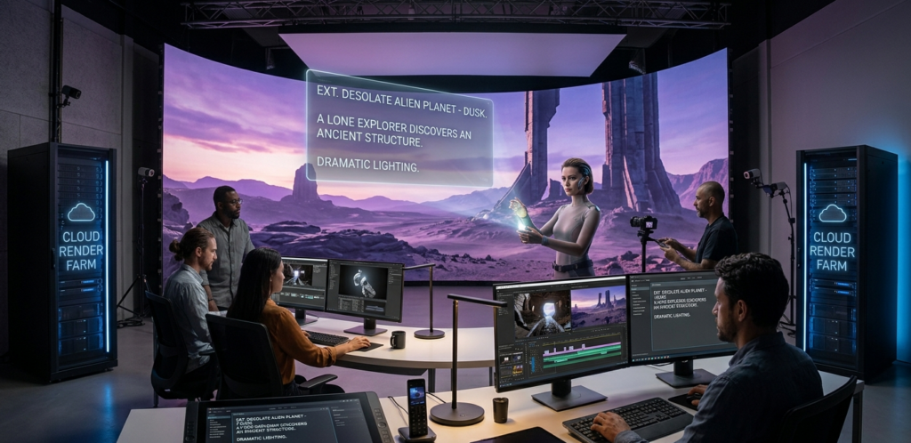 2026년, 영화 제작의 판이 바뀌고 있다. 카메라 대신 프롬프트를, 배우 대신 AI를, 수억 원의 장비 대신 클라우드 서비스를 사용하는 시대가 왔다.