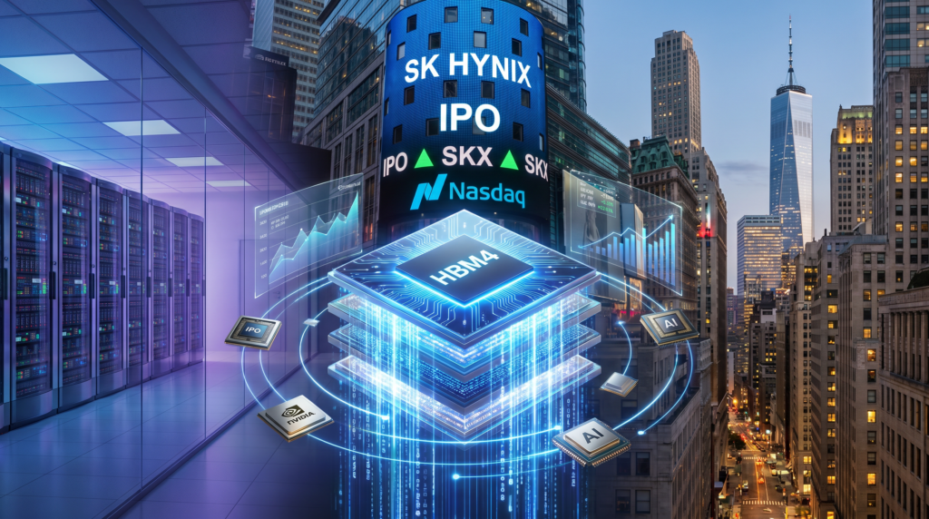 한국 반도체 산업이 사상 최대의 도박판에 뛰어들고 있다. SK하이닉스(SK Hynix)가 7월 10일 나스닥 글로벌 셀렉트 익스체인지(Nasdaq Global Select Exchange)에 미국주식예탁증서(ADR·American Depositary Receipt)를 상장한다는 사실은 이미 알려져 있지만, 그 안에 숨겨진 계산과 리스크는 훨씬 복잡하다.