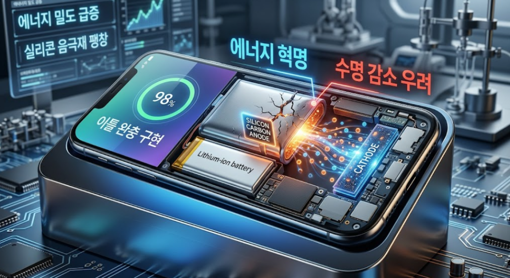 스마트폰 시장에서 배터리 기술의 세대교체가 빠르게 이뤄지고 있다.