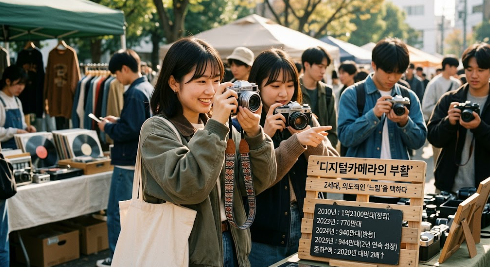 전 세계 디지털카메라 출하량이 2010년 1억2100만대로 정점을 찍은 뒤 스마트폰 보급으로 급감했다. 2023년엔 770만대까지 줄었다. 