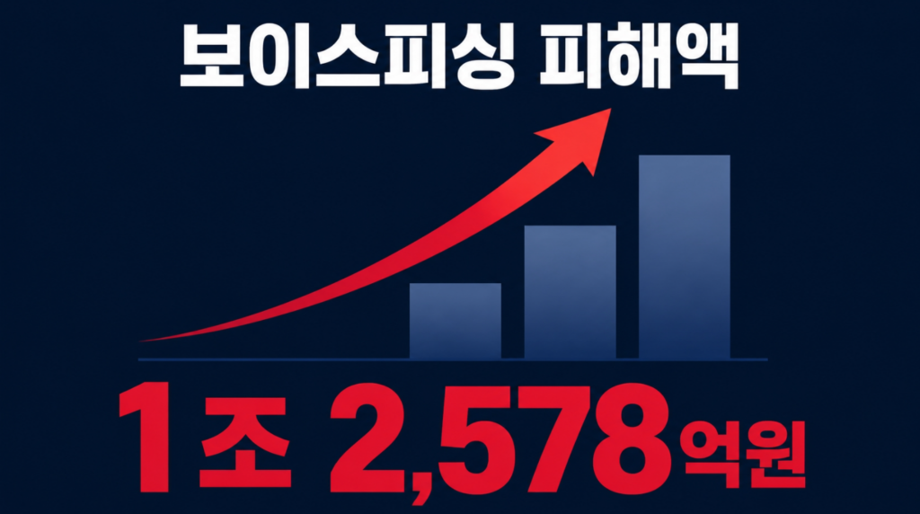 지난해 국내 보이스피싱 피해액은 1조2,578억원이었다. 2006년 통계를 만들기 시작한 뒤 처음으로 1조원을 넘긴 숫자다. 흐름을 보면 오르내림이 뚜렷하다. 2022년 5,438억원까지 내려갔던 피해액은 2024년 8,545억원으로 뛰었고, 지난해 다시 4,000억원 가까이 늘어 1조원 문턱을 넘었다.